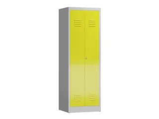 garderobekast HxBxD 1800x590x500mm 2vak klink RAL7035 RAL1018 - 1