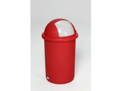 Afvalverzamelaar Kunststof 50 Liter HxØ 760x410mm Inworpklep Rood