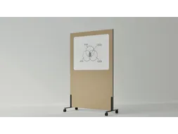 Silva verrijdbaar akoestisch whiteboard beige 200x120cm