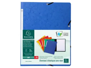 Elastomap zonder klep glanskarton 355gm² A4 Blauw - 3