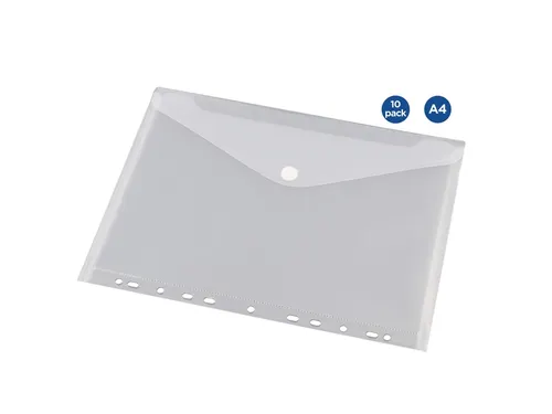 Enveloptas HF2 A4 240x310mm 11-gaats PP transparant wit