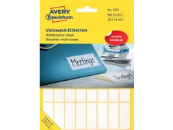 Avery Witte Etiketten Ft 38 X 14 Mm (B X H), 928 Stuks