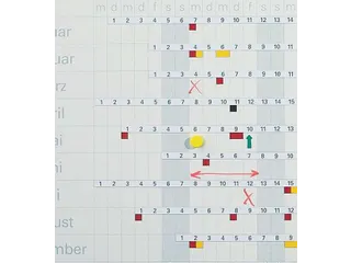 Cijferstrips Jaarplanner, set van 12 stuks - 1