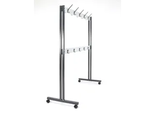 garderoberek,verrijdbaar,HxD 1800x600mm,4zwenkwielen,staal/alu,1000 mm - 2