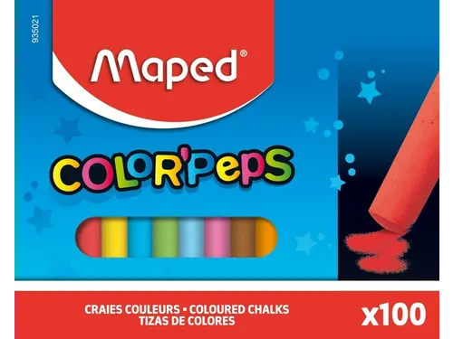 Schoolbordkrijt Maped Color'Peps doos à 100 stuks assorti