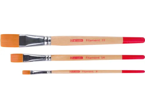 Aquarelpenselen Polyester Plat Set Van 3