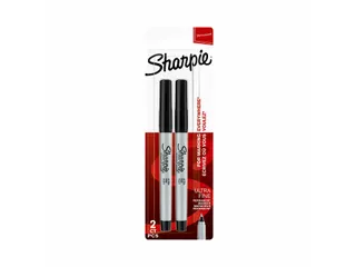 Viltstift Sharpie Ultrafijn rond 0.5mm blister à 2 stuks Zwart - 1