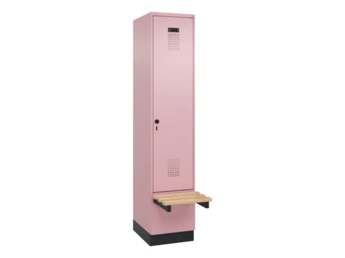 locker met bank,HxBxD 1950x400x815mm,1vak,vak B 400mm,draaigrendel