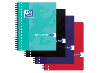 Collegeblok Oxford School A5+ 17-gaats 80vel assorti - 1
