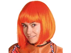Oranje pruik bob-line