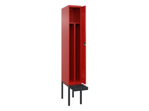 locker met bank,voor scheiding van kleding,HxBxD 2120x300x815mm,1vak