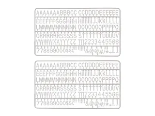 Letter set IEZZY voor letterbord 2x 150 letters en cijfers Wit - 1