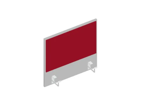 baliepaneel,v. bureau,aanbouw links,B 600mm,MP-lichtgrijs,BN4011-rood