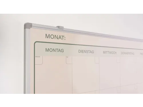 Maandplanner Elegance Duits softline profiel 8mm 90x120cm aluframe