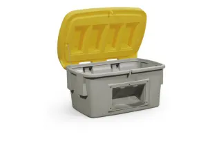 strooigoedbak,1000l,HxBxD 960x1800x1350mm,PE,grijs,deksel geel - 1