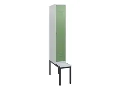 Armoire vestiaire avec banc HxlxP 1950x300x815mm 1compart.