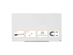 Glasbord Magnetisch Nobo Impression Pro 126x71cm briljant wit