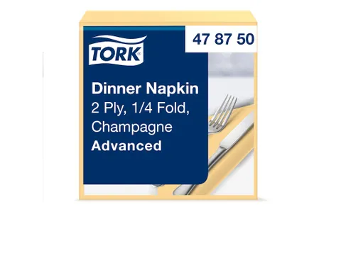 Tork 478750 Dinnerservet Advanced Champagne 39x39cm