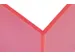 Boekensteun MAUL 10x10x13cm acryl set 2 neon rood transparant