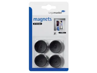 Magneet Legamaster 30mm 850gr zwart 4 stuks - 1