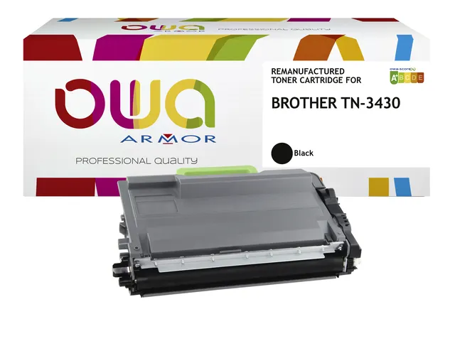 Toner OWA alternatief tbv Brother TN-3430BK zwart