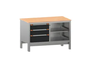 werkbank,HxBxD 870x1250x725mm,multiplexblad,draagverm. 1000kg,4voeten - 2