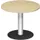 vergadertafel,HxØ 720x900mm,rond,schotelvoet RAL9006,blad esdoorn