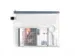 Trousse Foldersys A4 PVC transparent avec fermeture éclair bleue