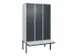 locker voor scheiding van kleding,HxBxD 2120x1200x815mm,3vak