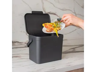 Bonton Mini afvalemmer GFT 5 liter zwart - 3