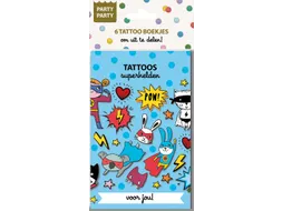Interstat Party Party Tattoo uitdeelboekjes Superhelden 6 stuks