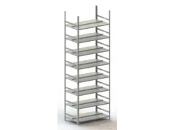 Schroefstelling Basisveld Ral7035 2500x1004x604mm 8legborden 80kg
