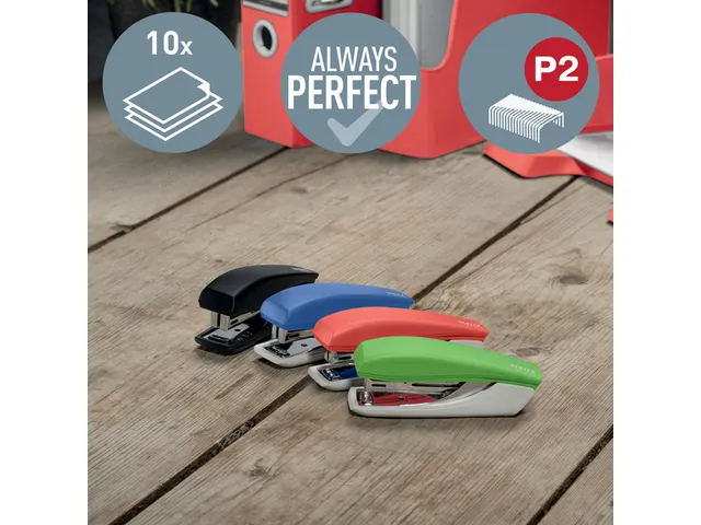 Agrafeuse Leitz NeXXt Recycle mini 10 feuilles rouge