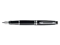 Vulpen Waterman Expert Black lacquer CT Medium Blauwe inkt