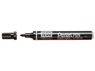 Viltstift Pentel N50 rond zwart 1.5-3mm - 1