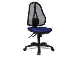 Bureaustoel,Synchroonmech.,Zitting Stof Blauw