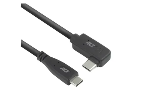 Kabel ACT USB-C standaard naar USB-C hoek 10Gbps 2m