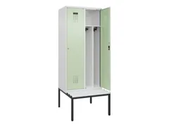 locker met bank,voor scheiding van kleding,HxBxD 2120x800x815mm,2vak