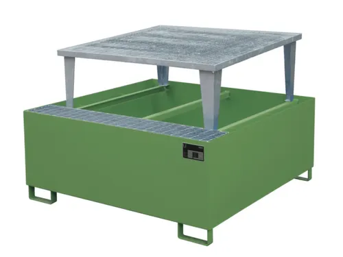 opvangbak,v. 1xIBC,opvangvol. 1000l,HxBxD 1083x1460x1460mm,m. aftapbok