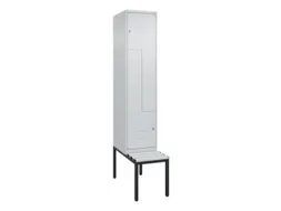 Z-garderobekast,HxBxD 2120x400x815mm,2vak,vak B 400mm,cil.-slot