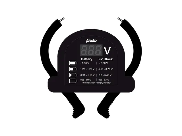 Alecto BTT2 Universele batterijtester voor AA, AAA, C, D en 9V batteri