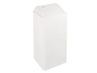 Afvalbak Staal Wit 80 Liter Met Push Klep - 1