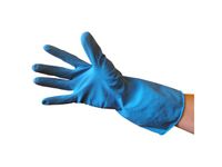 Huishoudhandschoenen blauw medium