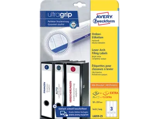 Rugetiket Avery Zweckform Breed/lang 297x59mm Wit L6059 90 stuks - 4