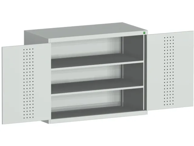 kast met geperforeerde platen,HxBxD 1000x1300x650mm,2xStalen bodem