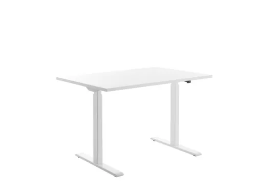 Elektrisch ihv bureau,HxBxD 700-1200x1200x800mm,blad wit,T-voet wit
