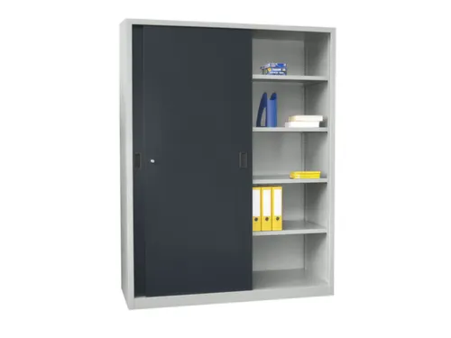 schuifdeurkast,HxBxD 1950x1500x500mm,RAL7035,front RAL7016
