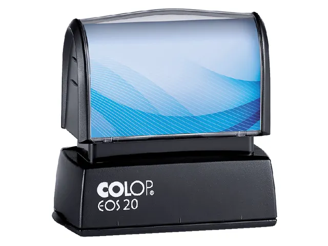Tampon encreur Colop EOS 20 Système Flash 14x38mm avec plaque noir