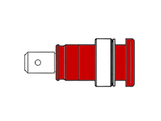 Geisoleerde Inbouwbus 4mm, Aanraakveilig / Rood (SEB 2620-F6,3)
