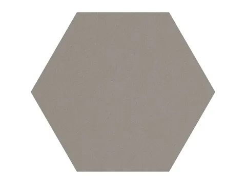 Prikbord Zeshoek Grijs kleur 2182 Bulletin Paneel Ø 60 cm frameloos